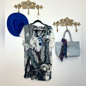 Boutique butterfly short sleeve Xl ptp 24”